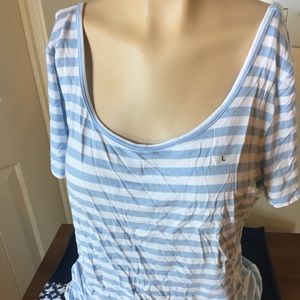 NWT Maurices Stripe Scoopneck 3/4 Sleeve Top